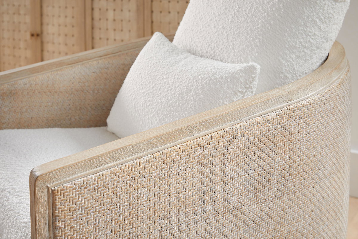 McGuire Swivel Club Chair, Accent Chair by Essentials for Living, 30" width x 35" height x 34.25" depth View 10