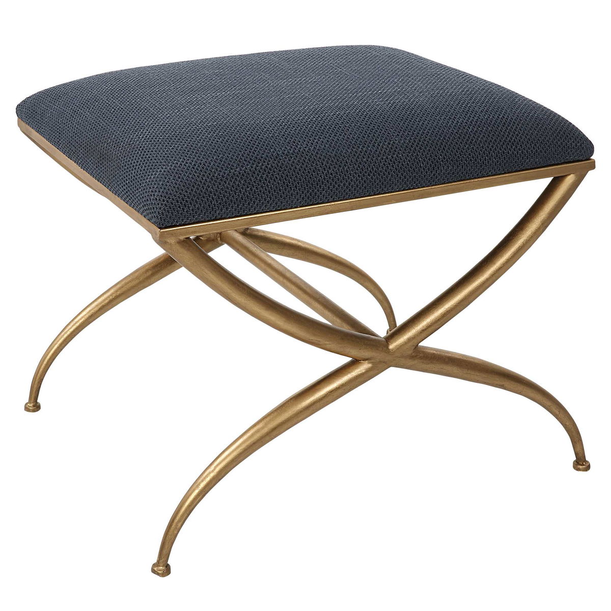 Crossing Small Navy Bench, Benche by Uttermost, 23.5" width x 20" height x 18" depth View 4