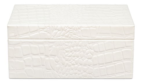 Candece Leather Box  Pearl  S/2
