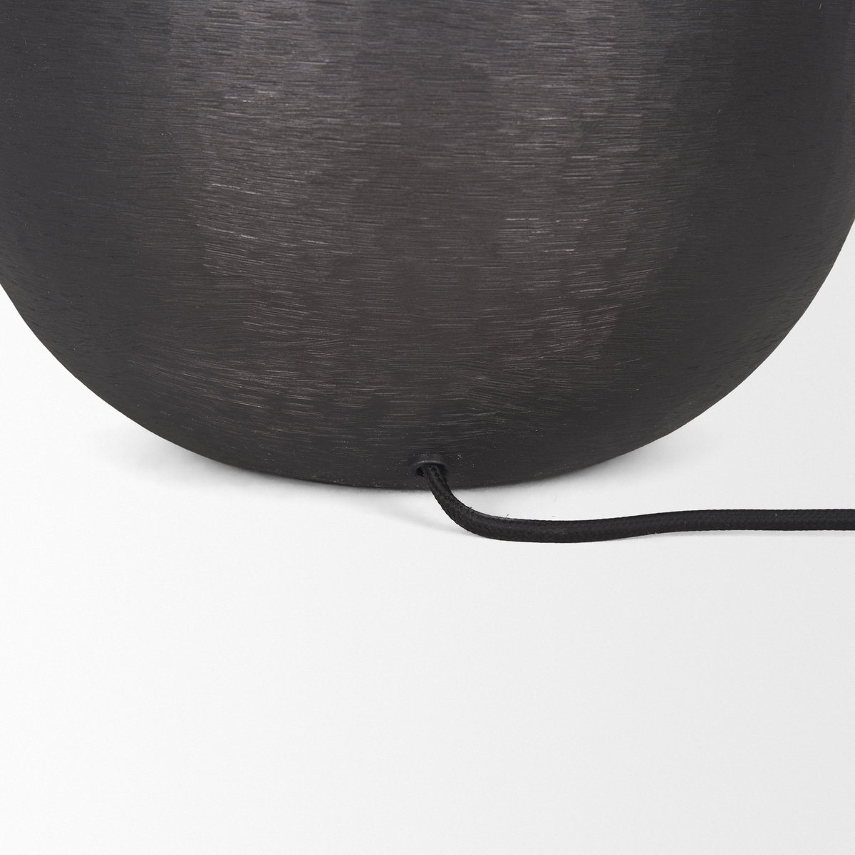 Sadiyah Black Brushed Metal with Beige Shade Table Lamp, by Mercana, 19.5" length x 19.5" width x 24" height View 12