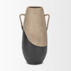 Tully Textured Matte Brown with Matte Black Ceramic Floor Vase thumbnail 6