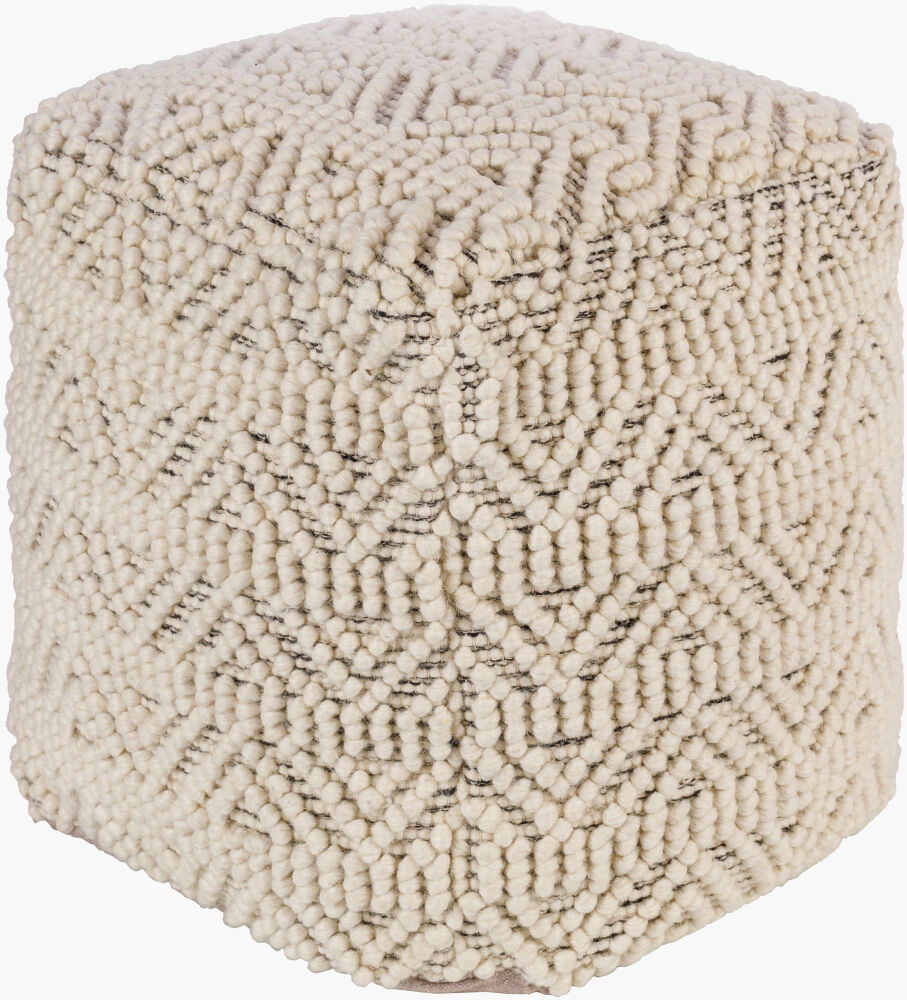 Hygge Pouf, Ottoman by Surya, 18" width x 18" height