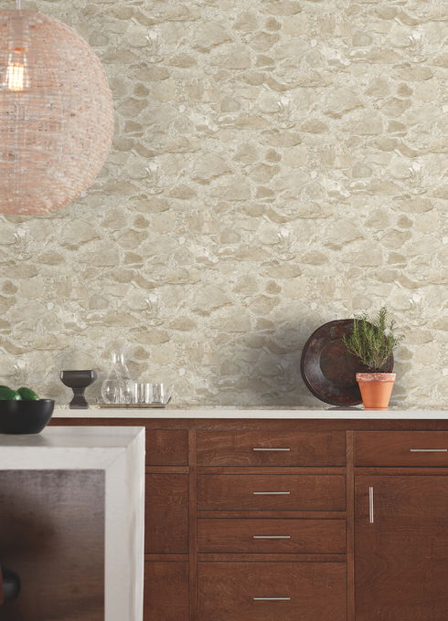 Field Stone Beige Wallpaper