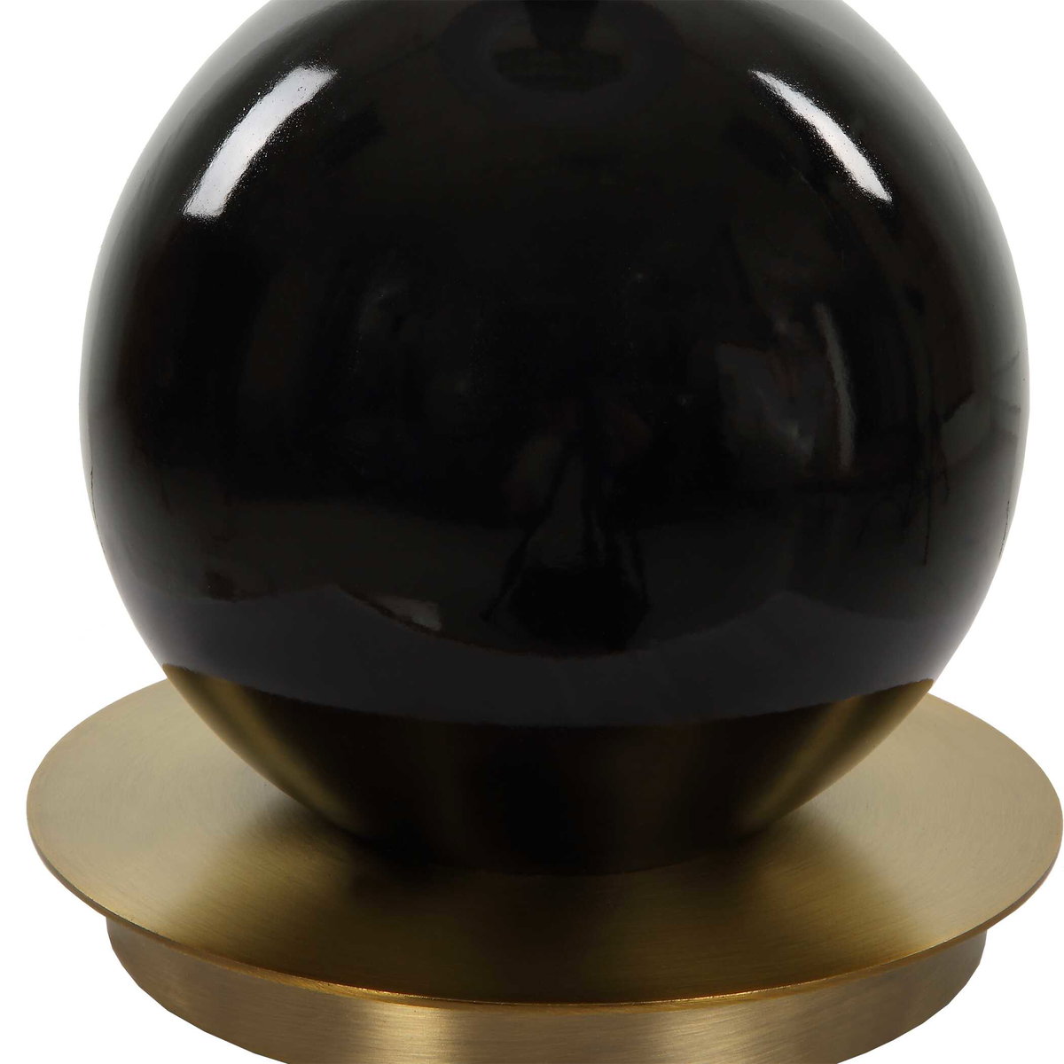 Brielle Polished Black Table Lamp, by Uttermost, 1'4" width x 2'11" height x 1'4" depth View 8