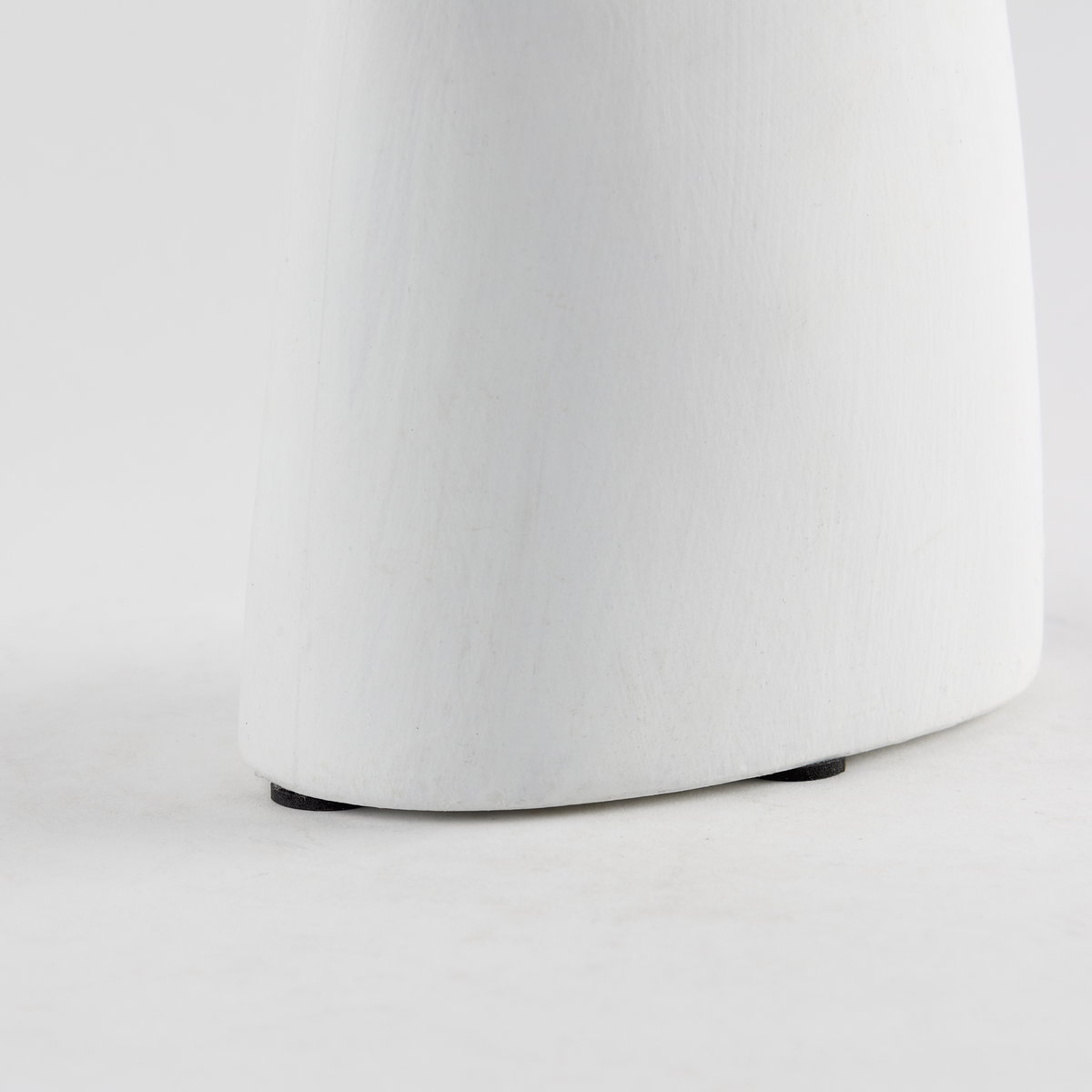 Tatum 11.6H Sculptural White Ceramic Vase, by Mercana, 5.91" length x 2.17" width x 11.61" height View 9