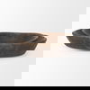 Nikita Set of 2 Large Medium Brown Reclaimed Wood Bowls, Decorative Bowl by Mercana, 17.25" length x 18.25" width x 4.5" height thumbnail 4