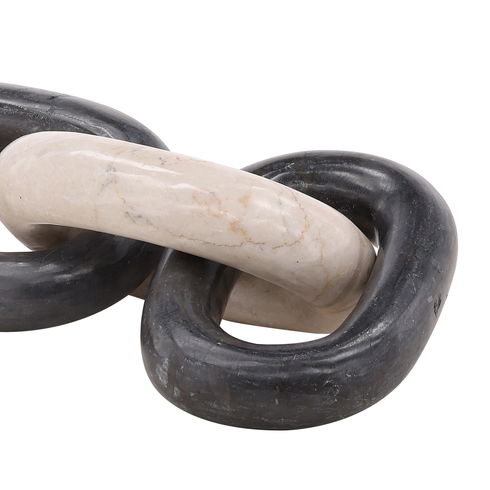 Yago Chain Link Cream Black