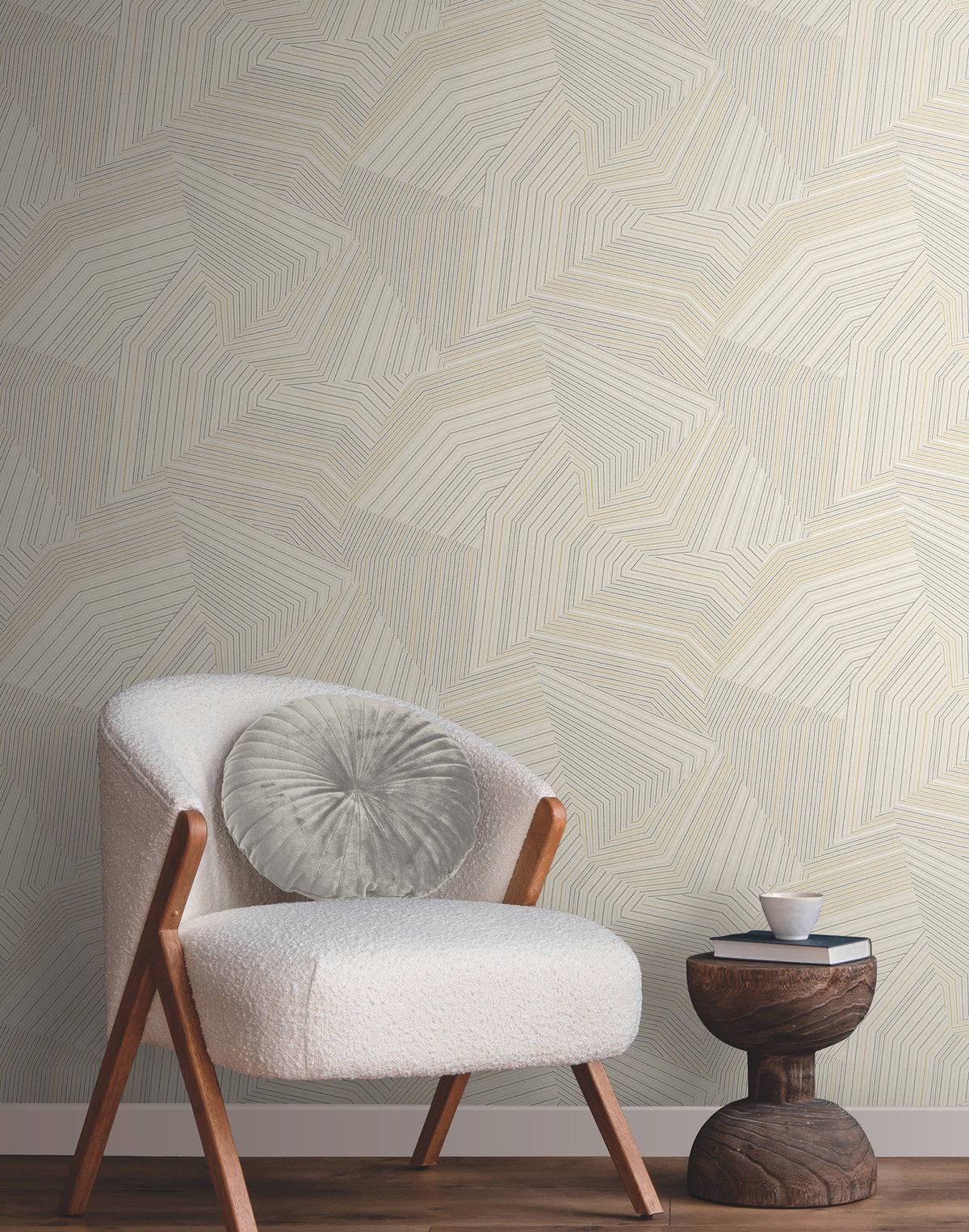 Dotted Maze Taupe Wallpaper, by York Wall, 27' length x 2'3" width x 0.02" depth View 2