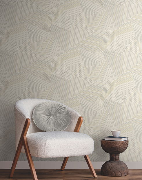 Dotted Maze Taupe Wallpaper