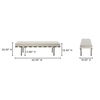 Carson Dining Bench Beige, Benche by Moe's Home, 69" width x 20" height x 18" depth thumbnail 7