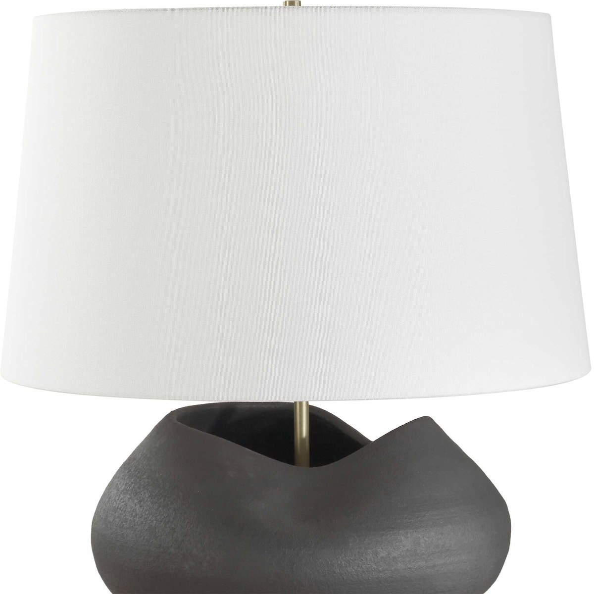 Nocturne Aged Black Table Lamp, by Uttermost, 20" width x 23.5" height x 20" depth View 6