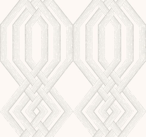 Etched Lattice Grey Wallpaper