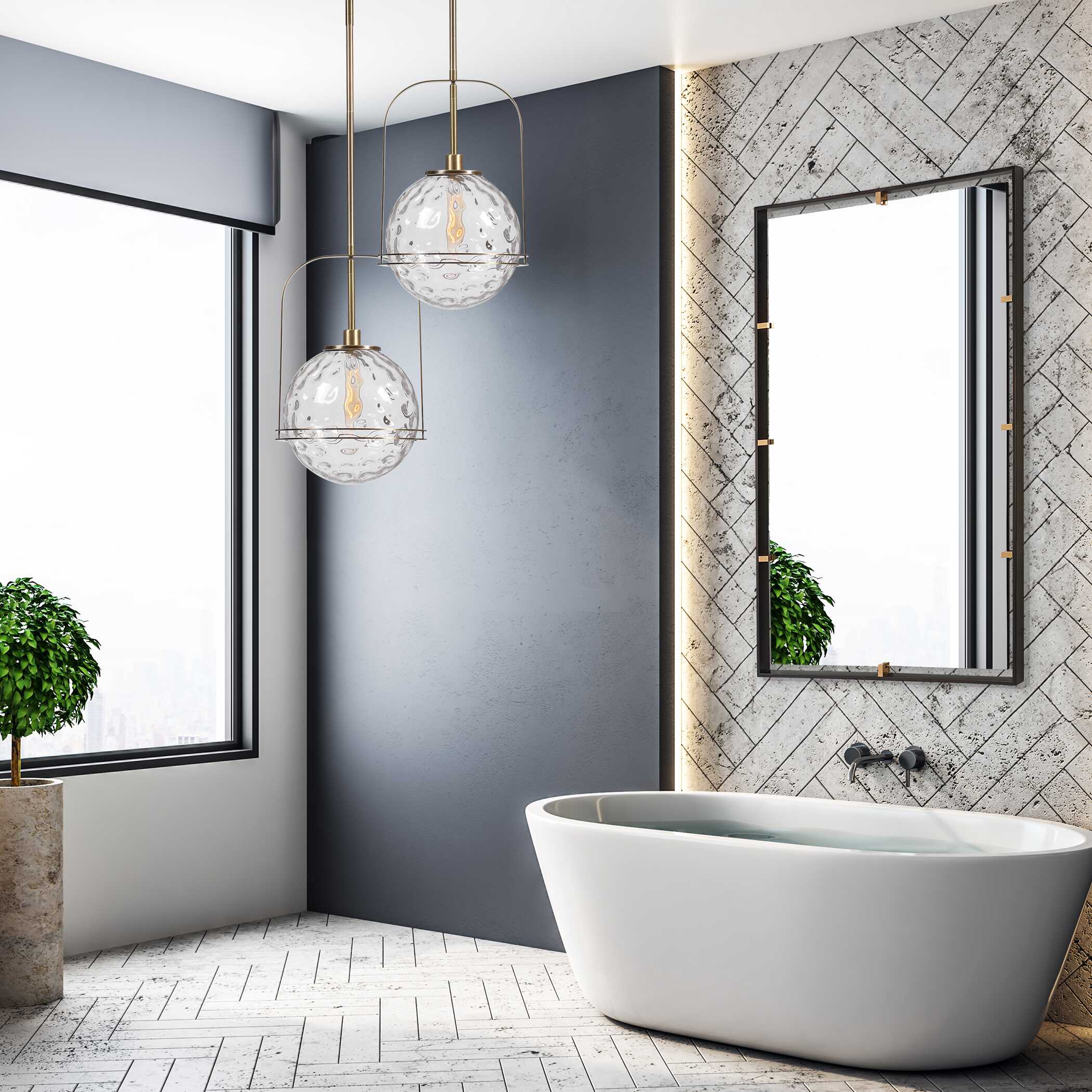 Egon Rectangular Bronze Mirror, by Uttermost, 29.87" width x 50" height x 1.62" depth View 2