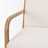 Cashel Accent Chair with Medium Brown Wood and Beige Fabric thumbnail 8