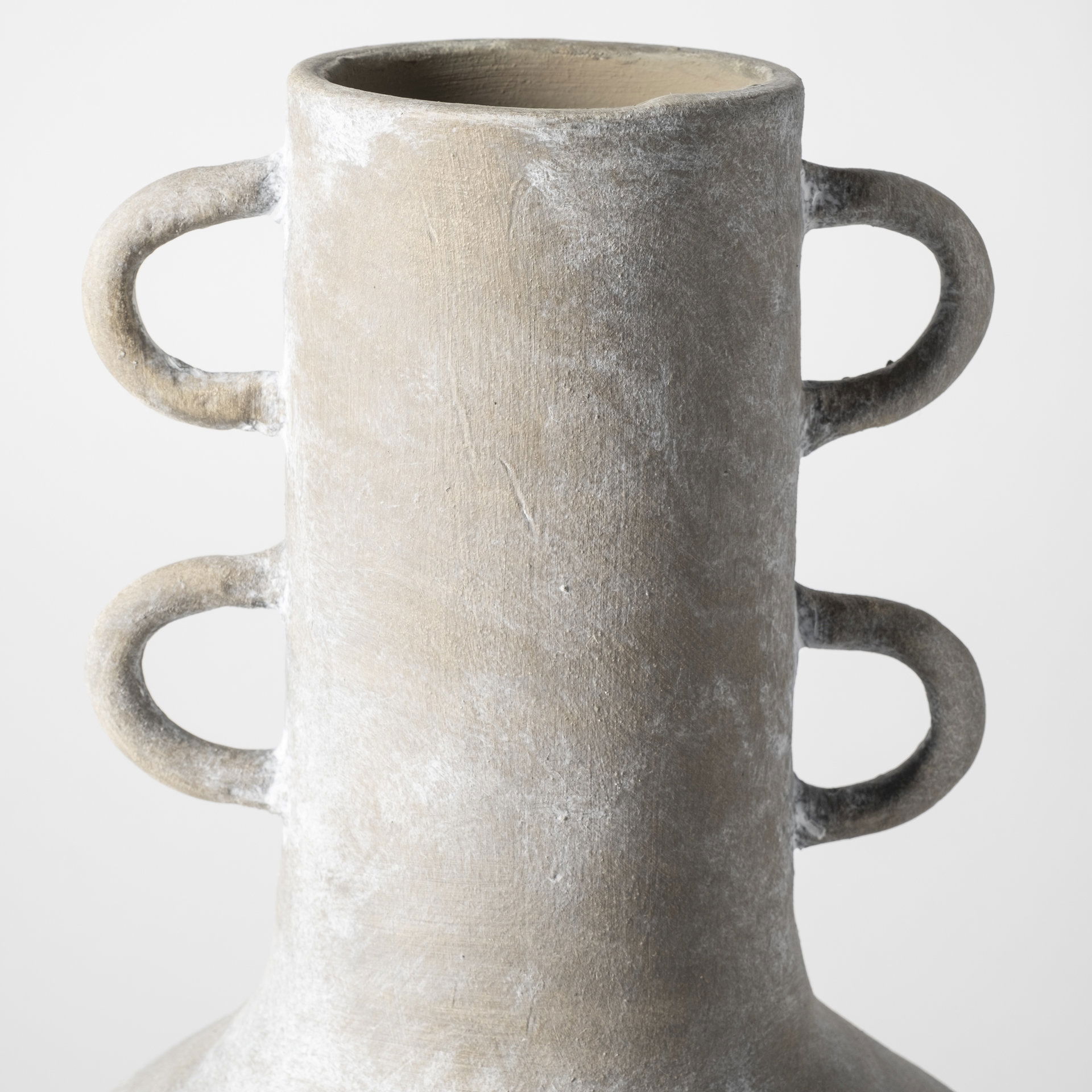 Sherry Rustic Brown Tall Neck Ceramic Vase large image 
