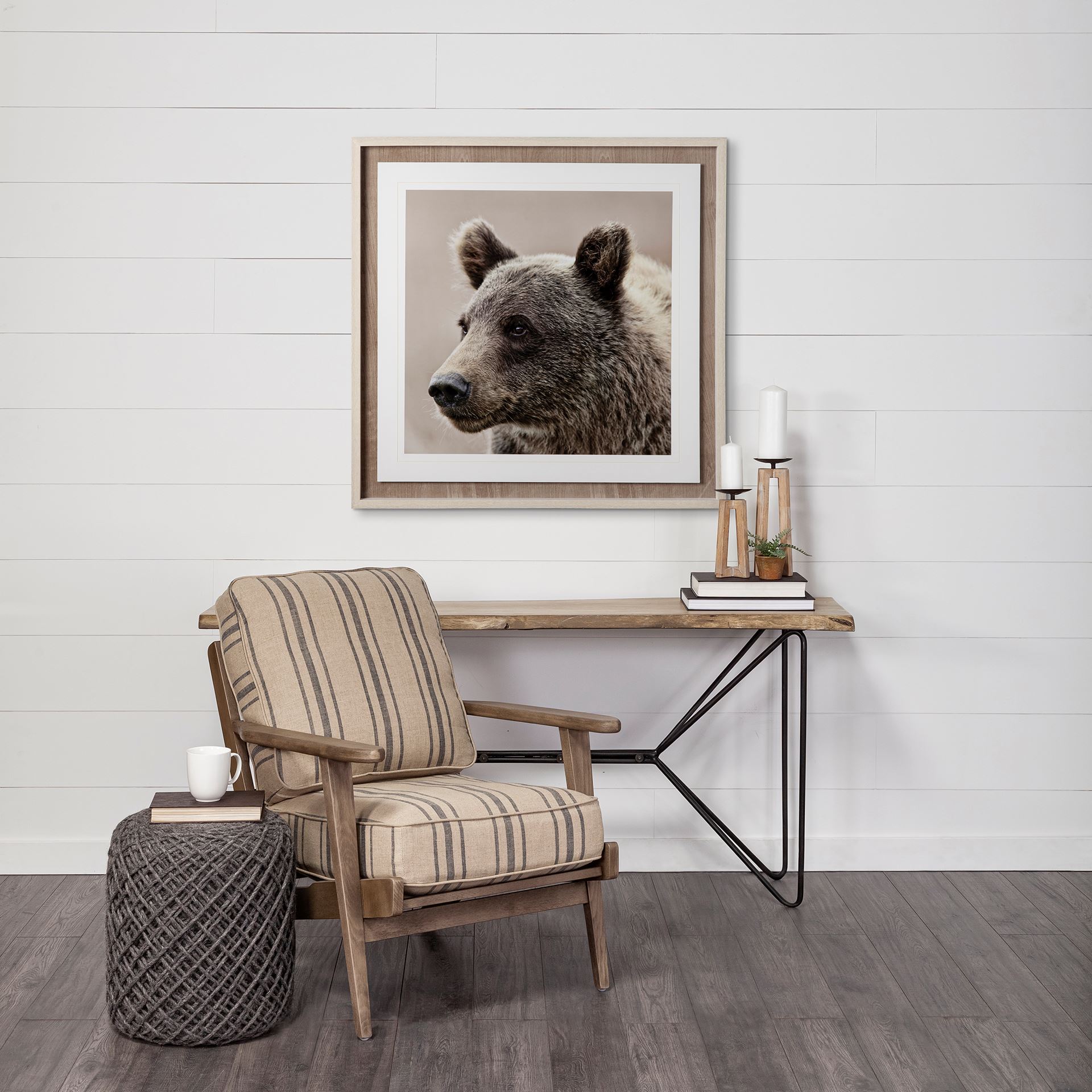 Allium Dark Gray Handwoven Wool Cylindrical Pouf, Ottoman by Mercana, 15.75" length x 15.75" width x 17.75" height View 4