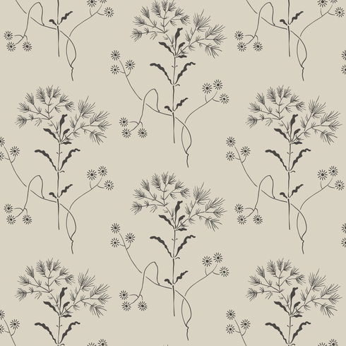 Gatherings White & Taupe Wallpaper