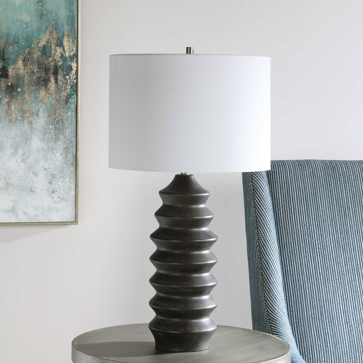 Mendocino Modern Table Lamp, by Uttermost, 16" width x 30" height x 16" depth View 4