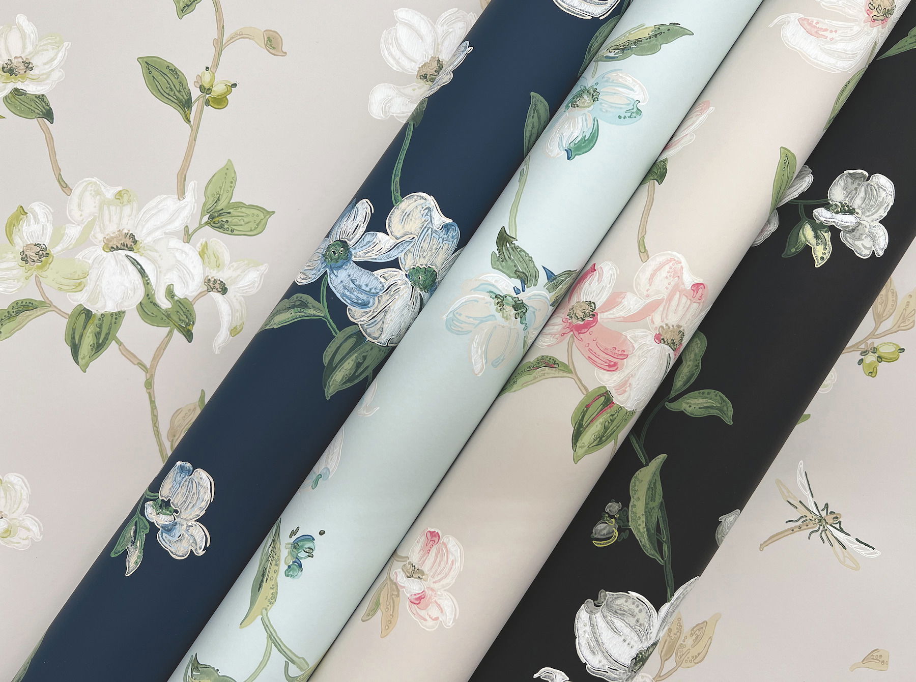 Dogwood Light Grey Wallpaper large image 