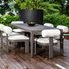 Polanco Outdoor Aluminum Dining Table, Furniture by Uttermost, 92" width x 29.75" height x 38.6" depth thumbnail 2