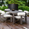 Polanco Outdoor Aluminum Dining Table, Outdoor Table by Uttermost, 7'8" width x 2'5.75" height x 3'2.6" depth thumbnail 2