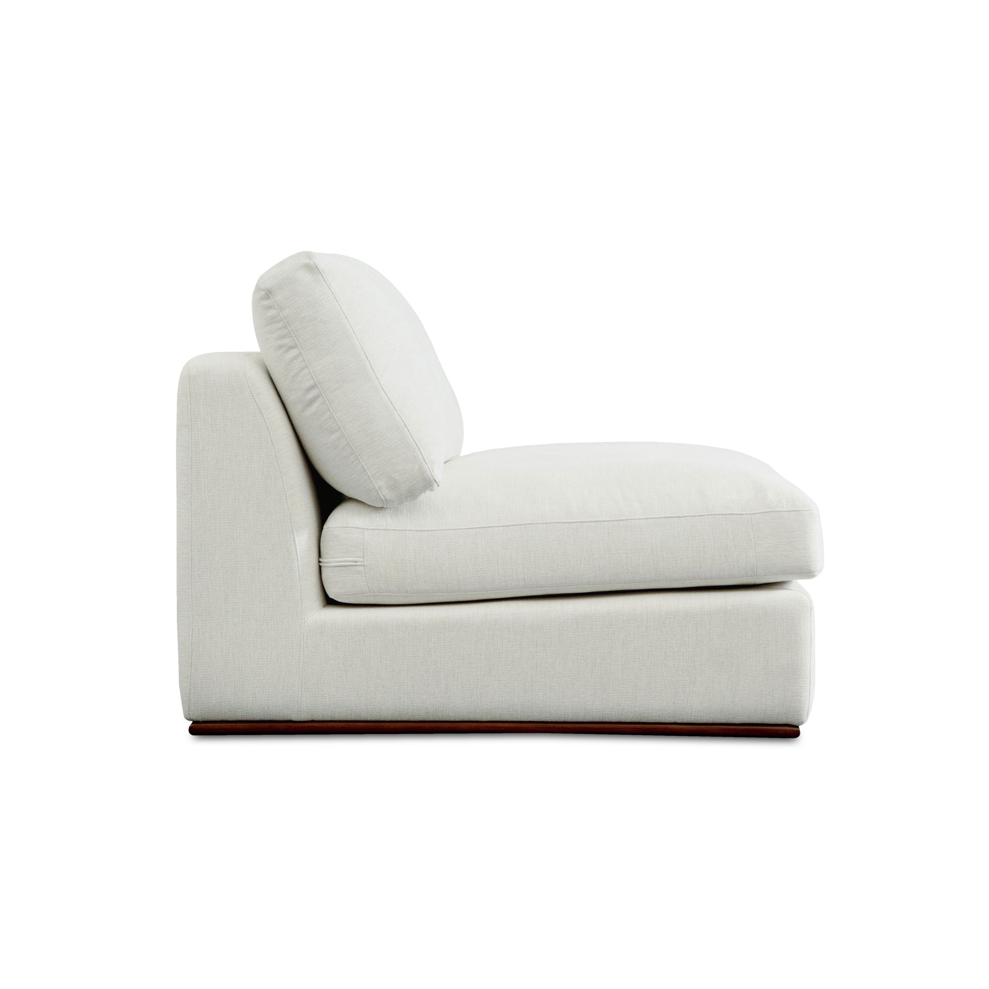 Rue Slipper Chair Off White, Accent Chair by Moe's Home, 41" width x 23.6" height x 41" depth View 4