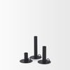 Noir Matte Black Metal Candle Holders (Set of 3) thumbnail 2