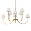 Poppins 8 Light Brass Chandelier, Ceiling Light by Uttermost, 45" width x 25" height x 24" depth thumbnail 6