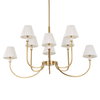 Poppins 8 Light Brass Chandelier, Pendant by Uttermost, 45" width x 25" height x 24" depth thumbnail 6