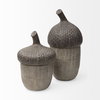 Mandor I (Small) 6L x 6W Brown Resin Acorn Box, Boxe by Mercana, 5.51" length x 5.51" width x 8.66" height thumbnail 4