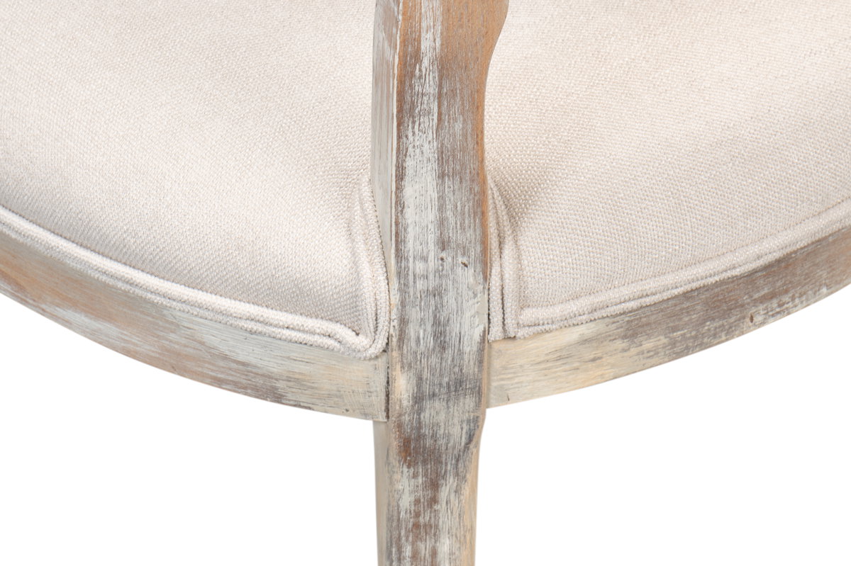 Oval Cane Back S/Chair Grey Oak  Taupe, by Sarreid, 2' length x 1'9" width x 3'5" height View 4