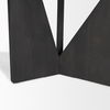 Tarro 84' Rectangular Textured Black Wood with Geometrical Base Dining Table thumbnail 9