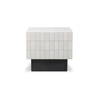Farren Outdoor Side Table Cream, Outdoor Table by Moe's Home, 1'8" width x 1'6" height x 1'8" depth thumbnail 3