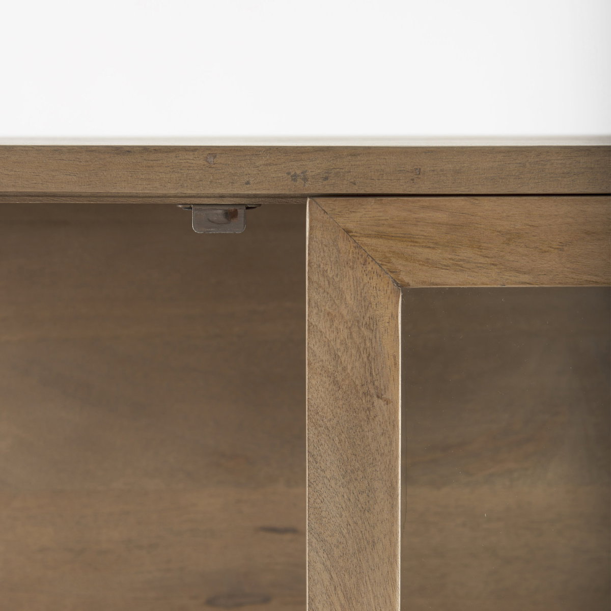 Arelius 36L x 18.75W x 63H Light Brown Wood with Black Metal Base Display Cabinet, Cabinets & Sideboard by Mercana, 36" length x 18.75" width x 63" height View 11