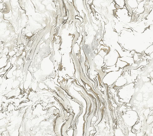 Polished Marble Black & White Wallpaper
