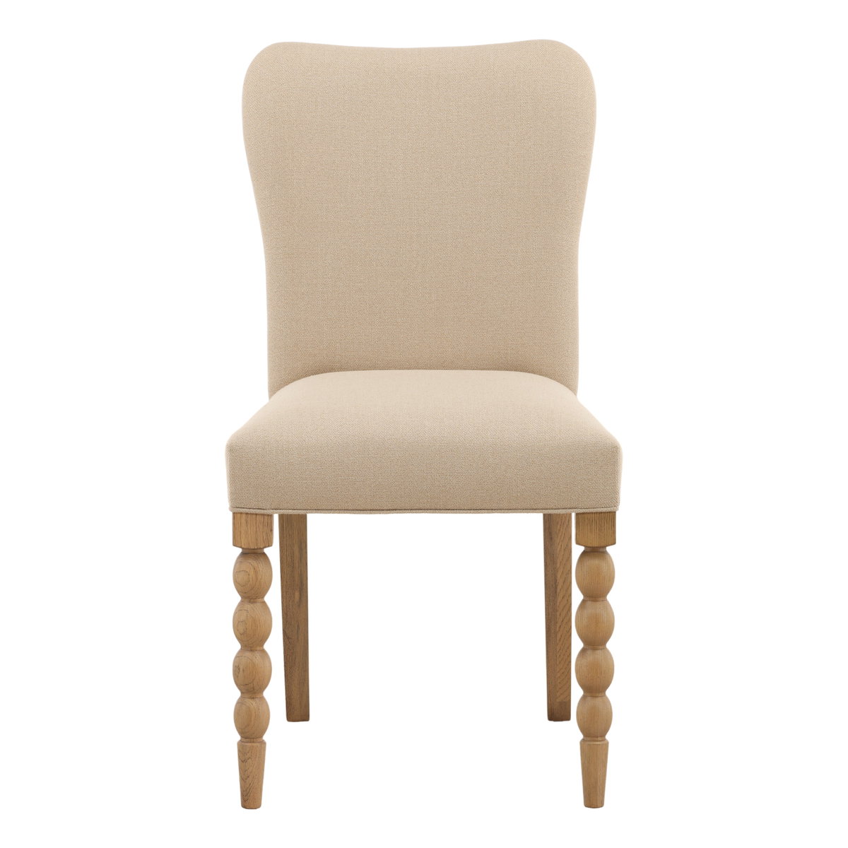Marcellina Dining Chair Set of 2 Beige, by Dovetail, 19" width x 36.5" height x 25.5" depth View 2