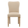 Marcellina Dining Chair Set of 2 Beige, by Dovetail, 19" width x 36.5" height x 25.5" depth thumbnail 2