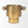 Juno 6.5H Medium Gold Iron Medium Vase, by Mercana, 8.5" length x 6" width x 6.5" height thumbnail 3
