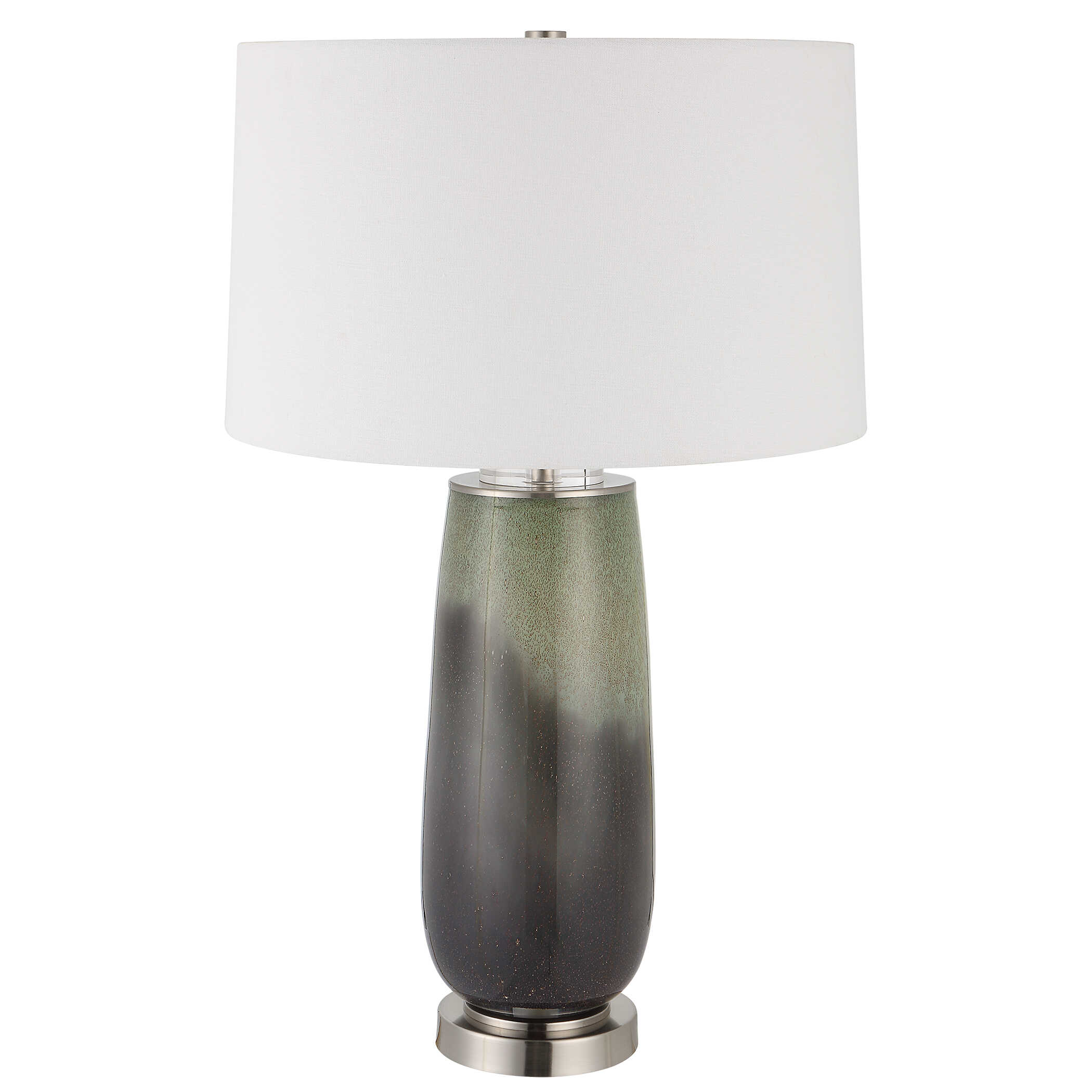 Campa Gray-Blue Table Lamp, by Uttermost, 17" width x 28" height x 17" depth View 5