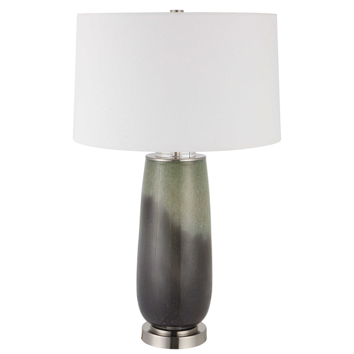 Campa Gray-Blue Table Lamp, by Uttermost, 17" width x 28" height x 17" depth View 5