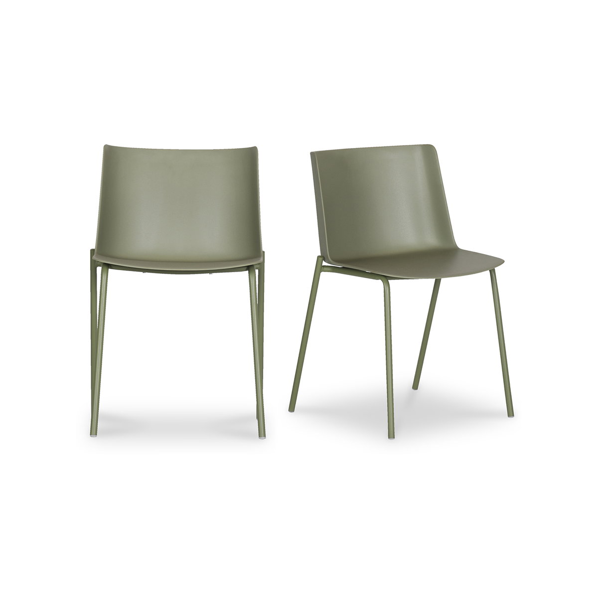 Silla Outdoor Dining Chair Sage Green - Set Of Two, Outdoor Chair by Moe's Home, 1'6.5" width x 2'7" height x 1'8.5" depth View 2