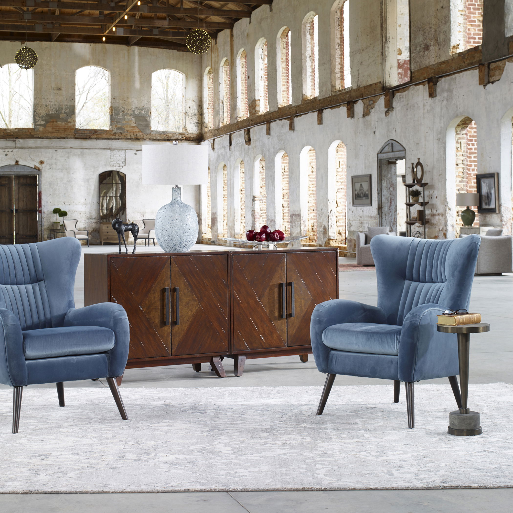 Dax Mid-Century Accent Chair, Furniture by Uttermost, 29" width x 39" height x 32" depth View 7