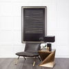 Flavelle II Black Leather Cushion Seat and Solid Iron Base Accent Chair thumbnail 1