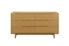 Currant Six Drawer Double Dresser, Caramelized, by Greenington, 19" length x 64" width x 34.25" height thumbnail 2