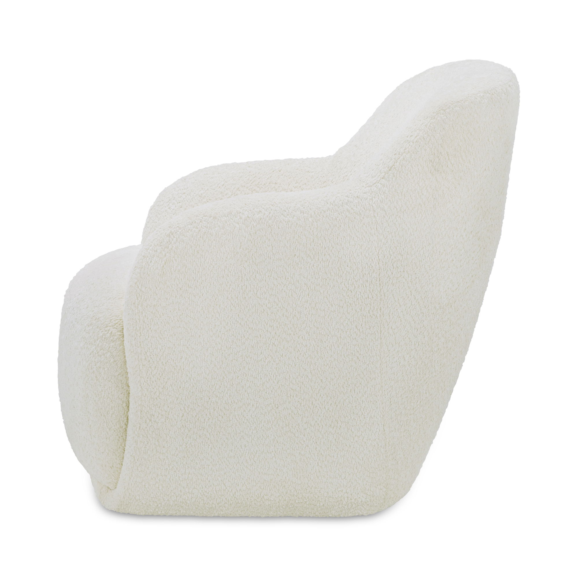 Stevie Lounge Chair Cream, Accent Chair by Moe's Home, 35" width x 32.3" height x 34.25" depth View 3
