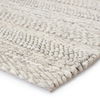 Lagom Handmade Solid Ivory/ Light Gray Area Rug (8'X10') thumbnail 4