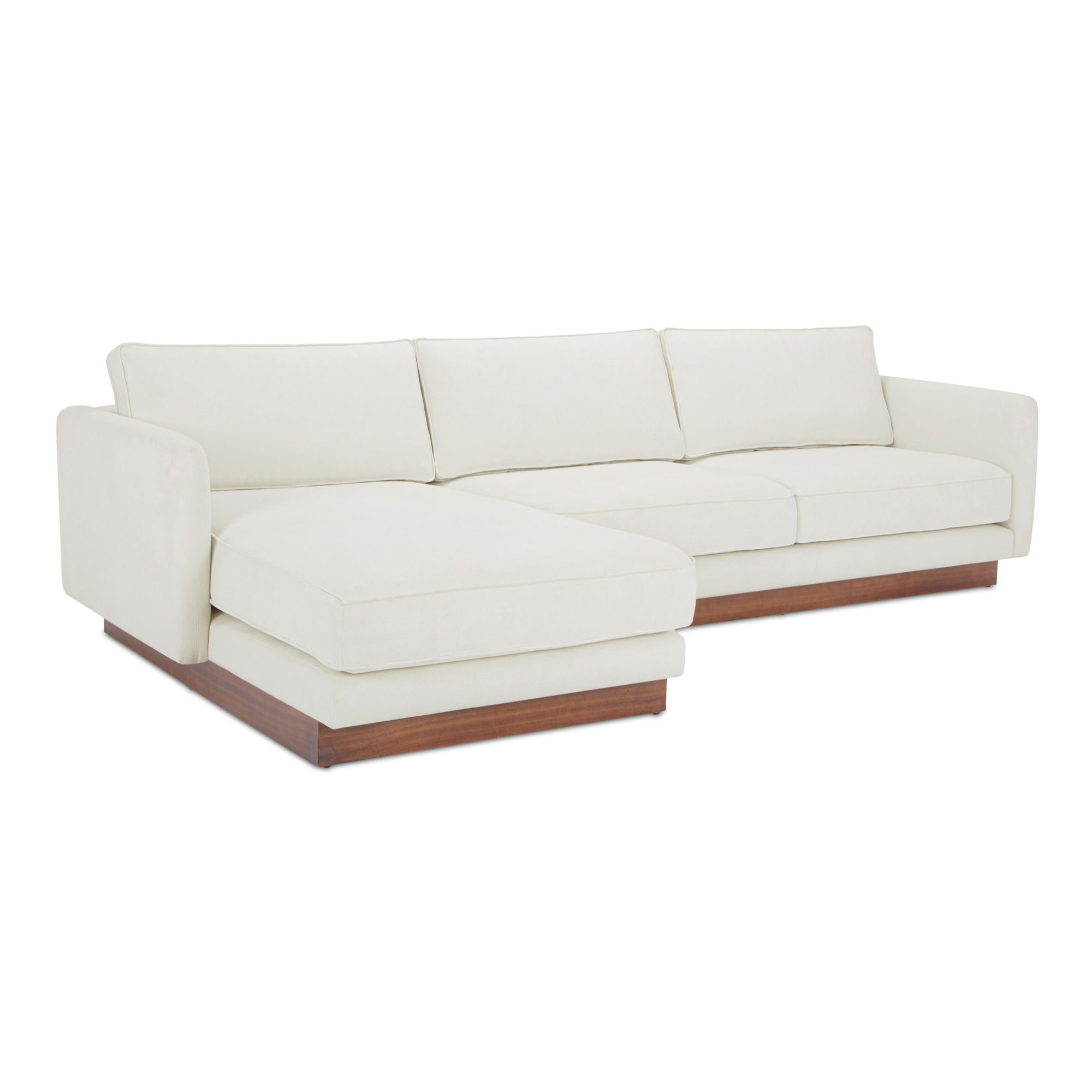 Vernon Left Sectional White, Sectional Sofa by Moe's Home, 112" width x 30.7" height x 63" depth View 2