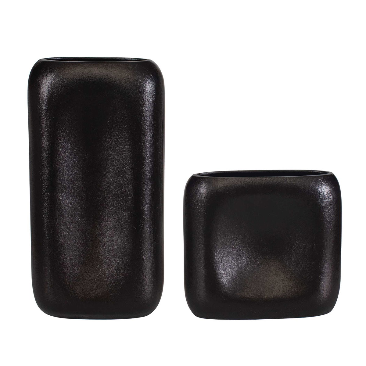 Anodic Dark Brown Vases Set/2, by Uttermost, 9" width x 16.87" height x 3.75" depth View 1