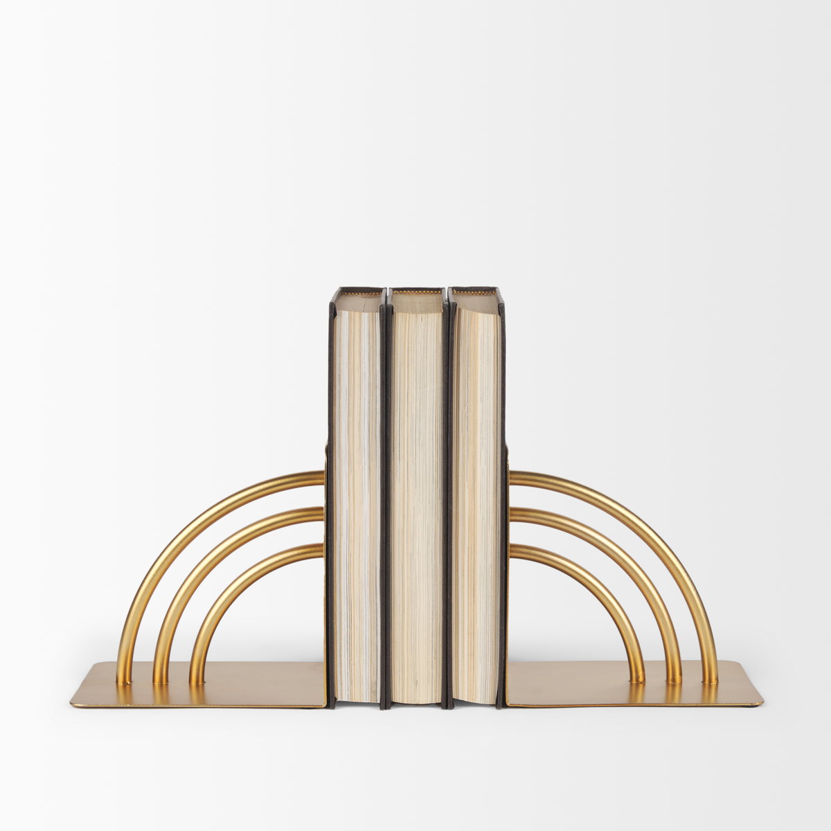 Hope Gold Metal Bookends, by Mercana, 5.91" length x 4.72" width x 5.91" height View 3