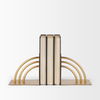 Hope Gold Metal Bookends, by Mercana, 5.91" length x 4.72" width x 5.91" height thumbnail 3